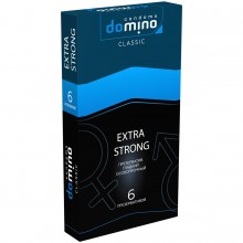 Особопрочные презервативы «DOMINO CLASSIC Extra Strong», 6 шт, 3978dom, из материала Латекс, цвет Прозрачный, длина 18 см.
