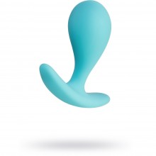 Анальная втулка «Blob» с ограничителем, рабочая длина 4.5 см, Toyfa 357020, из материала Силикон, цвет Голубой, длина 5.5 см.