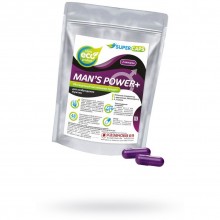Средство возбуждающее «Mans Power plus» с экстрактом спирулины, 2 капсулы, Supercaps 150133, цвет Фиолетовый