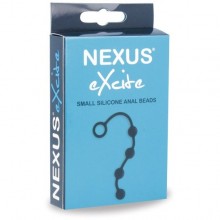 Анальная цепочка «Excite S», черная, общая длина 24 см, Nexus NA005, цвет Черный, длина 24 см.