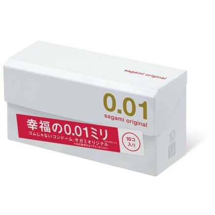 Ультратонкие полиуретановые презервативы «SAGAMI Original 001», 10шт., 143254, цвет Прозрачный
