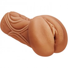 Реалистичный мужской мастурбатор-вагина «Satisfaction Dumpling», мулатка, Lola Games 2105-06lola, из материала TPE, цвет Коричневый, длина 15 см.