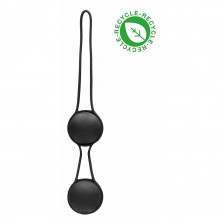Черные вагинальные шарики «Geisha», общая длина 22 см, Shots NAT003PUR, из материала Пластик АБС, длина 22 см.