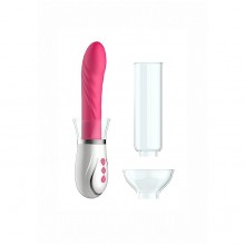 Набор «Twister - 4 in 1 Rechargeable Couples Pump Kit», Shots PMP030PNK, цвет Розовый, длина 32 см.
