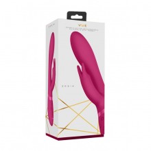 Розовый перезаряжаемый вибромассажер-кролик «Zosia» с функцией «мгновенный оргазм», рабочая длина 11.5 см, Shots VIVE016PNK, бренд Shots Media, из материала Силикон, длина 21.3 см.