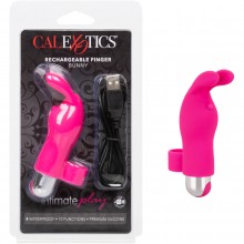Насадка на палец с вибрацией «Intimate Play Rechargeable Finger Bunny», цвет розовый, материал силикон, California Exotic Novelties SE-1705-20-2, длина 8.25 см.