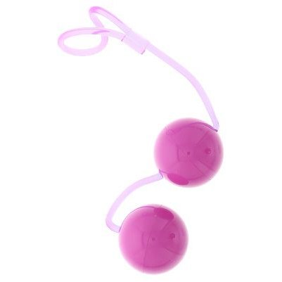 Вагинальные шарики на мягкой сцепке «Good Vibes Perfect Balls», цвет фиолетовый, Dream toys 20079, из материала ПВХ, диаметр 3 см.