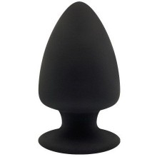 Черная анальная силиконовая пробка размера S, общая длина 9 см, Dream toys 21601, цвет Черный, длина 9 см.