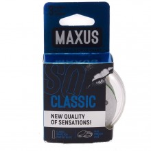 Классические презервативы в пластиковом кейсе «MAXUS Classic», 3 шт, цвет Прозрачный, длина 18 см.