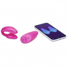 Вибратор для пар «We-Vibe Chorus» с управлением со смартфона, розовый, SNHRSG3, длина 7.8 см.