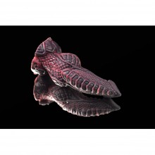 Необычный фаллоимиатор «Оками» c рельефом в виде чешуек, силикон, ERASEXA zoo130, длина 21 см., со скидкой