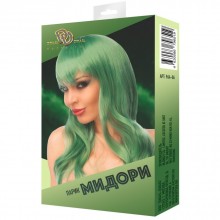 Женский парик «Мидори» зеленого цвета с длинными волосами и челкой, длина 65 см, Джага-Джага 964-06 BX DD, цвет Зеленый, длина 65 см.