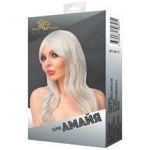 Женский парик «Амайя» с челкой и длинными волосами, светло-серый, Джага-Джага 964-12 BX DD, длина 65 см.