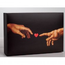 Складная коробка для упаковки подарков «Love» 16 х 23 см, Сима-Ленд 4721306, бренд Сувениры, цвет Черный, длина 16 см.