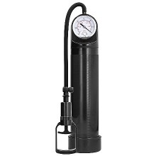 Вакуумная помпа «Comfort Pump With Advanced PSI Gauge» черного цвета, общая длина 20.5 см, Shots PMP006BLK, коллекция Pumped of Shots, длина 20.5 см.