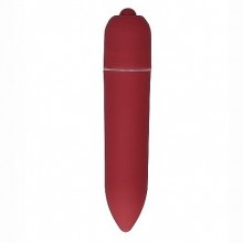 Красная вибропуля «Power Bullet» небольшого размера, 10 режимов вибрации, Shots SHT048RED, бренд Shots Media, цвет Красный, длина 8.5 см.