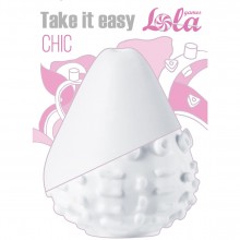 Нереалистичный мини-мастурбатор «Take it Easy Chic White», Lola Games 9022-01lola, из материала TPE, цвет Белый, длина 7.1 см.