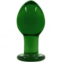 Зеленая стеклянная анальная пробка «Crystal Medium», общая длина 7.5 см, Ns novelties NSN-0701-28, из материала Стекло, длина 7.5 см.