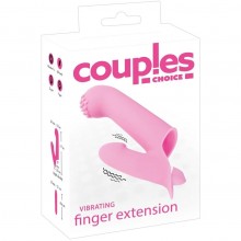 Вибронасадка на палец «Couples Choice», розовая, общая длина 17 см, Orion 5500940000, цвет Розовый, длина 11.2 см.