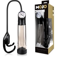 Помпа для увеличения пениса «Mojo Momentum» с манометром, MOJO-002, бренд Gopaldas, из материала Пластик АБС, цвет Черный, длина 24.5 см.