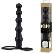 Черная насадка-елочка из 5 шариков для двойного проникновения «Mojo Bumpy», MOJO-006, бренд Gopaldas, из материала Силикон, цвет Черный, длина 16 см.