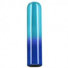 Маленький мощный вибратор «Glam Vibe» в нежной сине-голубой окраске, перезаряжаемый, California Exotic SE-4406-25-3, бренд California Exotic Novelties, длина 12 см.