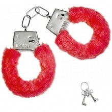 Красные плюшевые наручники с ключиками, Сима-ленд 329103, цвет Красный