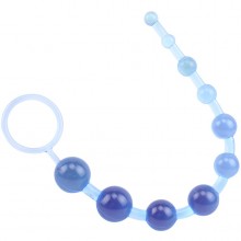 Анальная цепочка «Sassy Anal Beads», голубая, Chisa CN-331223162, из материала ПВХ, цвет Голубой, длина 26.3 см.