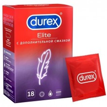 Презервативы Durex «Elite» с дополнительной смазкой, упаковка 18 шт, длина 19.5 см.