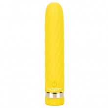 Вибромассажер «SLAY SEDUCEME», цвет желтый, с 10 вибрациями, SE-4407-13-3, из материала Силикон, длина 12 см.