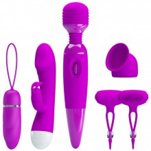 Набор игрушек «Purple Desire», фиолетового цвета, 5 в 1, все для горячего секса, BW-012012, бренд Baile, из материала Силикон