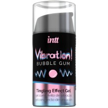 Жидкий интимный гель с эффектом вибрации «Vibration Bubble Gum», 15 мл, Intt VIB0004, из материала Водная основа, 15 мл.