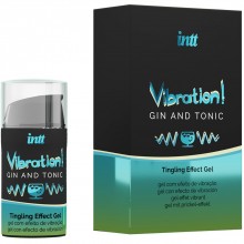 Жидкий интимный гель с эффектом вибрации «Vibration Gin & Tonic», 15 мл, Intt VIB0007, из материала Водная основа, 15 мл.