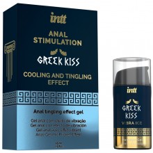 Возбуждающий гель для ануса «Greek Kiss» с вибрирующим и охлаждающим эффектом, 15 мл, Intt GK0001, из материала Водная основа, 15 мл., со скидкой