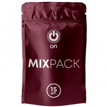 Набор из 12 ароматизированных презервативов «On Mix pack» + 3 ультратонких презерватива, 15 шт., R&s gmbh ON mix 12+3 шт., из материала Латекс