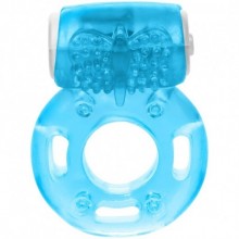 Эрекционное виброкольцо «FOIL PK VIB RG», голубого цвета, с вибрацией, SE-8000-45-3, бренд California Exotic Novelties