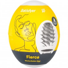 Карманный «Satisfyer Egg Single Fierce», инновационный влажный мастурбатор-яйцо, SAT9043422, из материала Силикон, длина 7 см., со скидкой