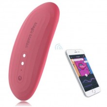 Вибратор красный «MAGIC MOTION NYX», управление смартфоном, с мощной вибрацией, 861139, из материала Силикон, цвет Розовый, длина 8.8 см.