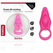 Виброкольцо со стимуляцией клитора «My First Stamina», розовое, LoveToy LVTOY176, бренд Биоклон, из материала Силикон, длина 7 см.