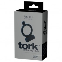 Эрекционное виброкольцо «Tork» с рельефом в виде пупырышек, черное, VeDO 5962640000, длина 7 см.