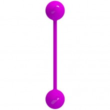 Вагинальные шарики со смещенным центром тяжести «Pretty LOve Kegel Ball III», Baile BI-014796, из материала Силикон, цвет Фиолетовый, длина 18.6 см.