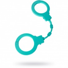 Силиконовые наручники «Штучки-дрючки», длина 33 см, 690065, цвет Бирюзовый