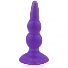 Гелевая анальная пробка «Bulbs Probe», цвет фиолетовый , Howells 89003 purple, из материала Гель, длина 12.2 см.