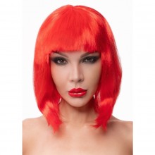 Парик каре с челкой красного цвета, длина волос 27 см, Джага-Джага 964-26 BX DD, из материала Синтетика, цвет Красный
