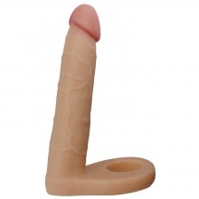 Насадка на пенис «The Ultra Soft Double 6.25» цвет телесный, Lovetoy LV1122, бренд Биоклон, длина 15.8 см.