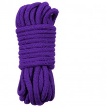 Веревка для любовных игр «Fetish Bondage Rope», длина 10 м., фиолетовая, LoveToy FT-001A-03, бренд Биоклон, из материала Хлопок, 10 м.