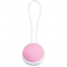 Вагинальный шарик «Jiggle Balls »с петлй, диаметр 3.5 см, цвет розовый, EDC Collections ET250PNK, из материала TPE, диаметр 3.5 см.