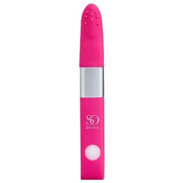 Мини-вибратор «So Divine Get Lucky USB Vibrator» цвет розовый, So divine SOUSB, из материала Силикон, длина 12 см.