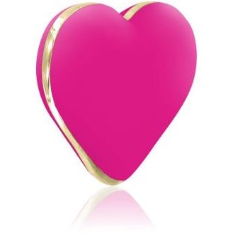 Клиторальный женский вибратор «Heart Vibe» в виде сердца, розовый, Rianne S E26355, из материала Силикон, длина 5 см.
