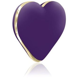 Женский вибратор «Heart Vibe» в виде сердечка, фиолетовый, Rianne S E26357, из материала Силикон, длина 5 см.